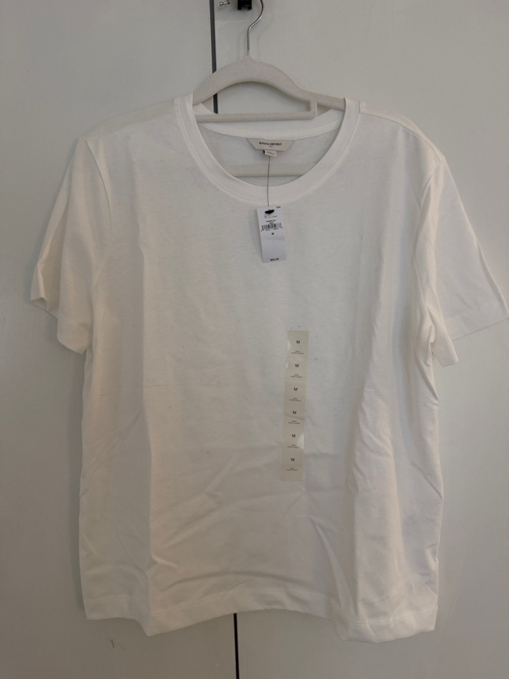 NWT Banana Republic Crew Short-Sleeve White Tee - Size Medium